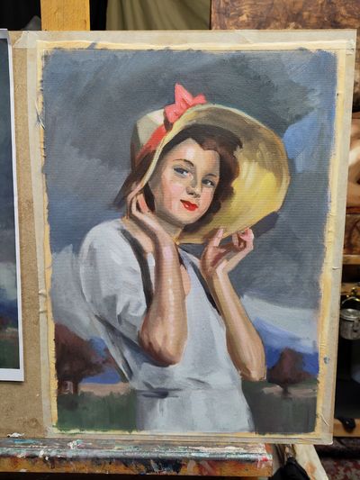 Woman with a hat